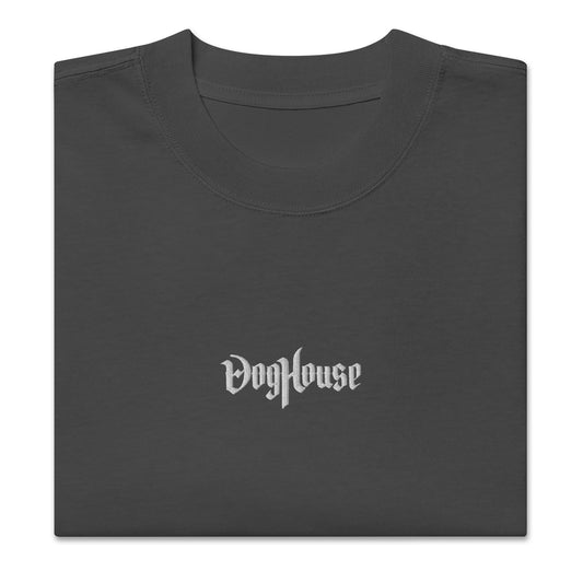 Oversized Tee - White Logo Embroidered